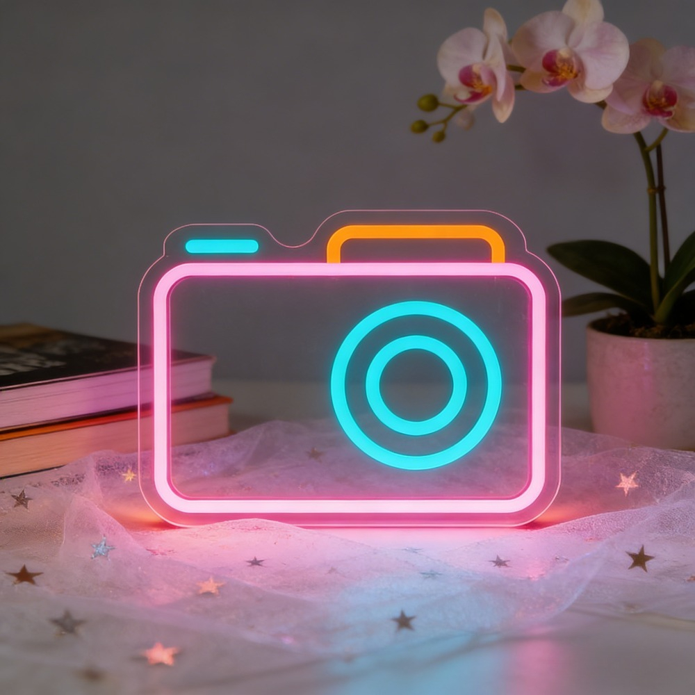 Desk Setup Photography - Insegna al Neon a LED per