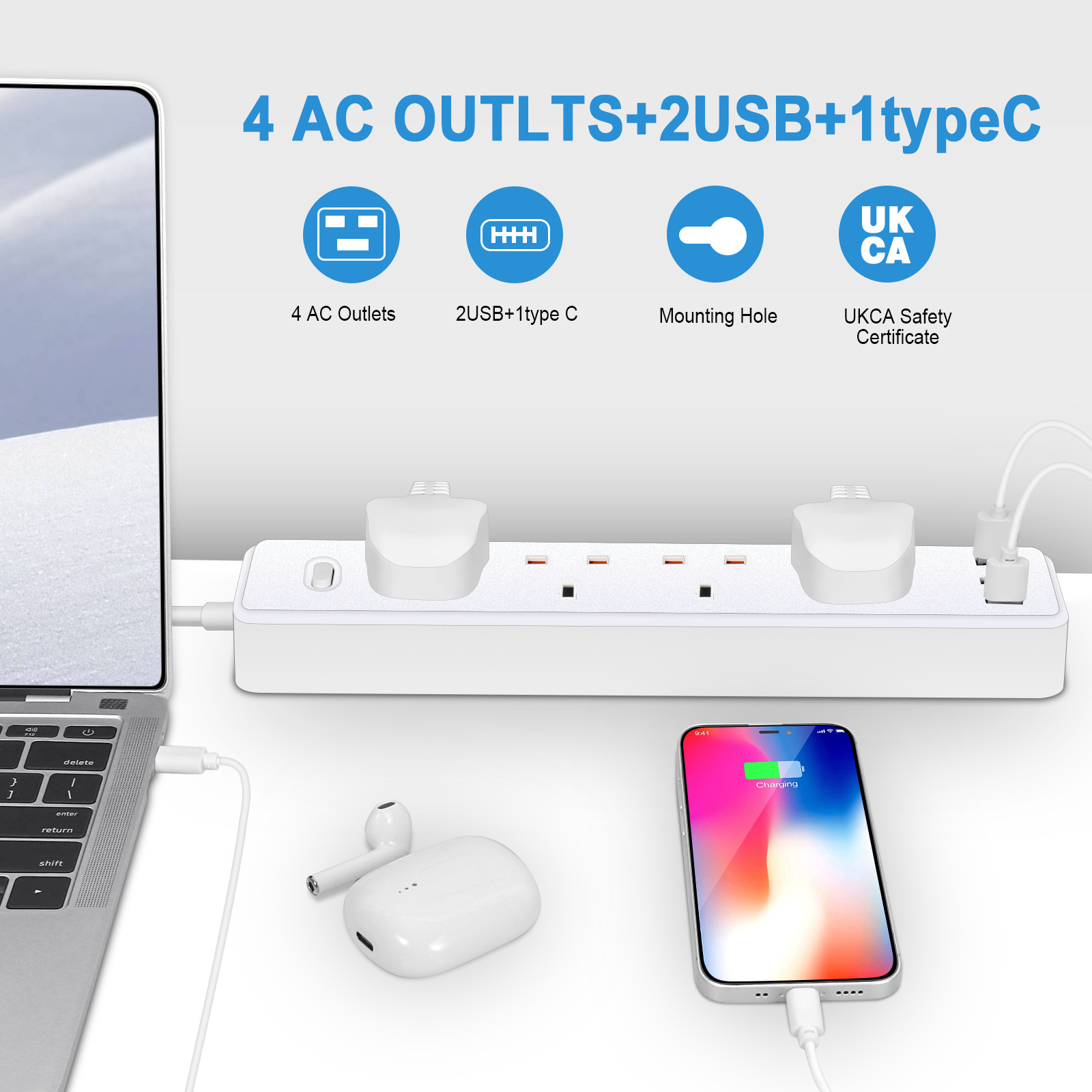 Presa elettrica per ciabatta U - Power Strip Flat recensione e prezzo