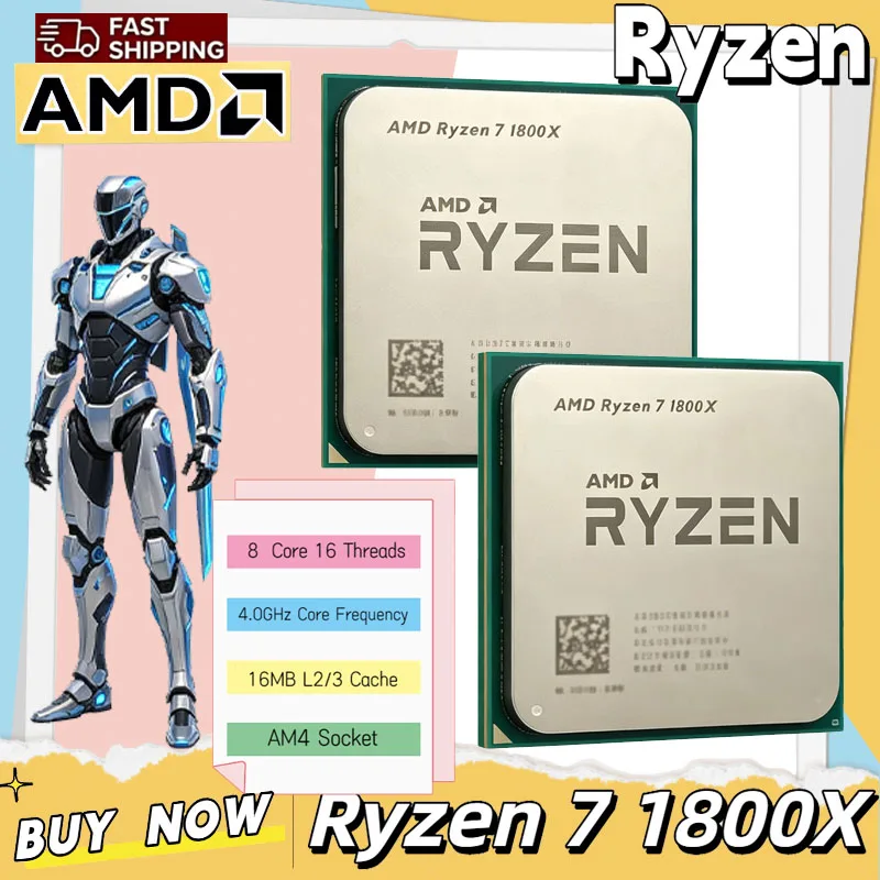 AMD Ryzen 7 1800X CPU 3.60GHz- - Amd Cpu Ryzen 7 recensione e prezzo