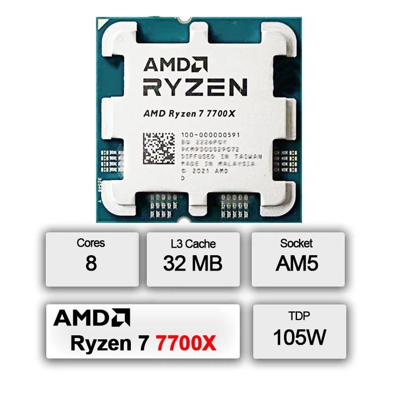 AMD Ryzen 7 7700X CPU Multi‑Ta - Amd Cpu Ryzen 7 recensione e prezzo