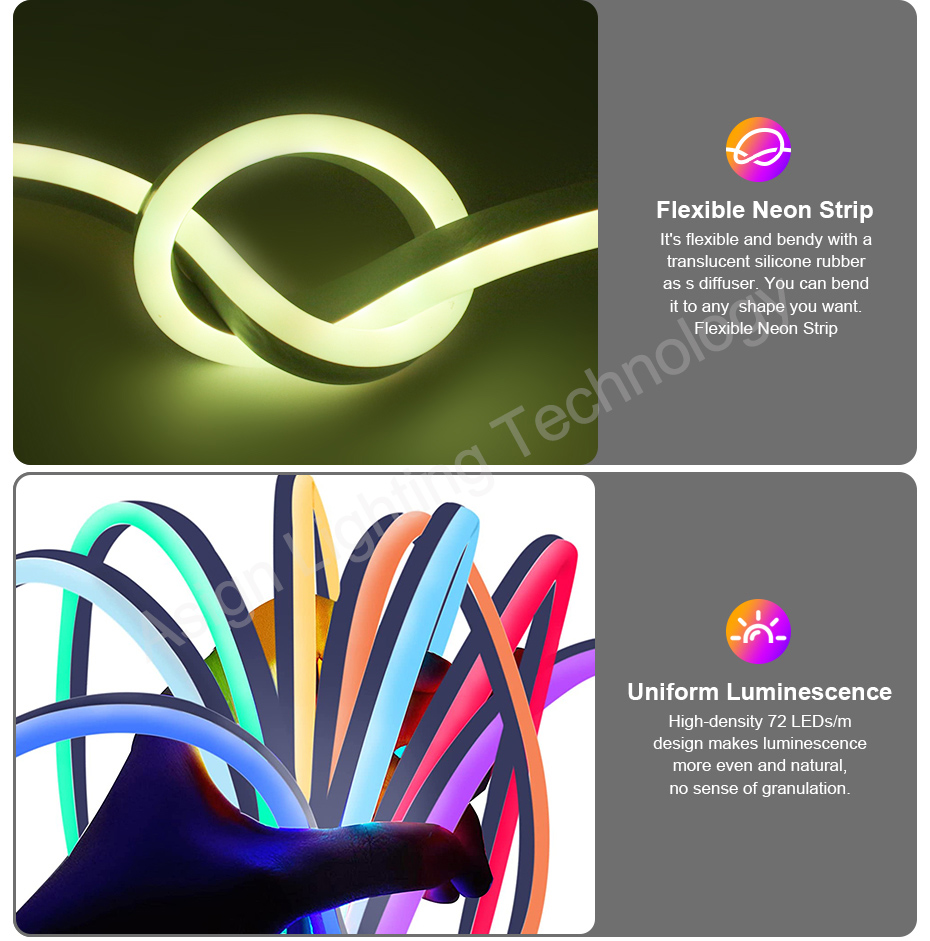 Striscia LED Neon RGB 220V con - Power Strip Flat recensione e prezzo